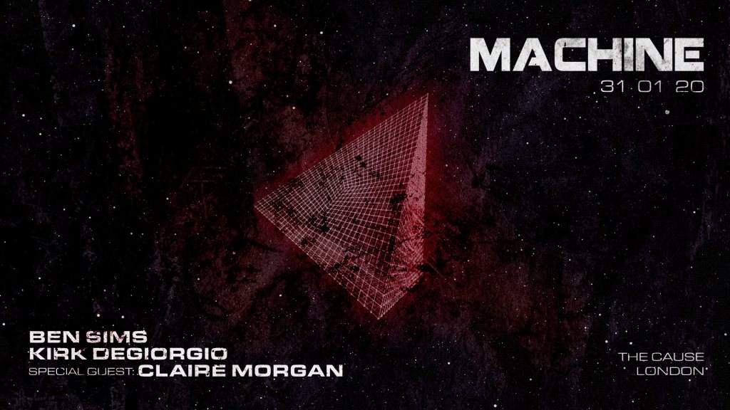 Machine - Ben Sims, Claire Morgan & Kirk Degiorgio + Threads Radio's 1st Anniversary - フライヤー表