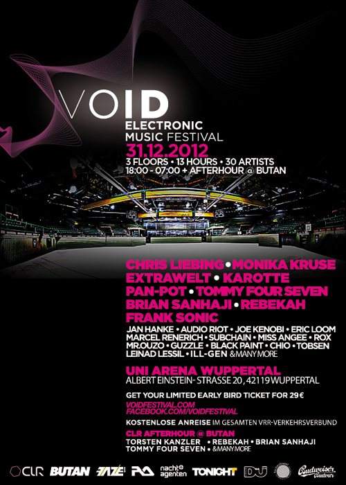 Void Electronic Music Festival - フライヤー表