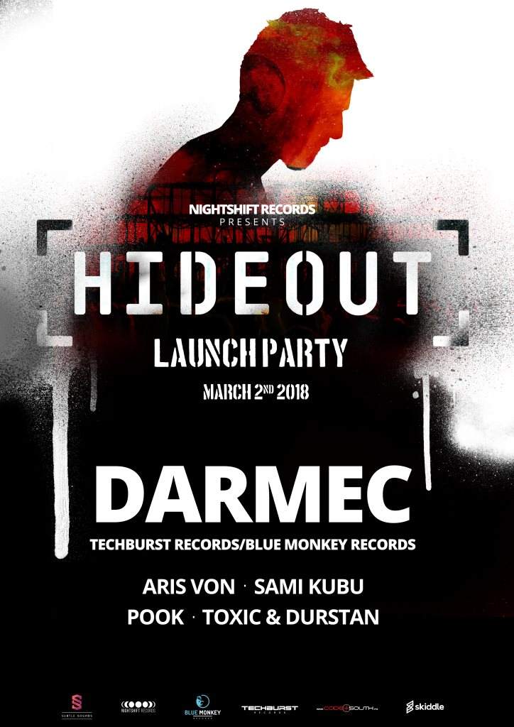 Hideout Launch Party with Darmec - フライヤー裏