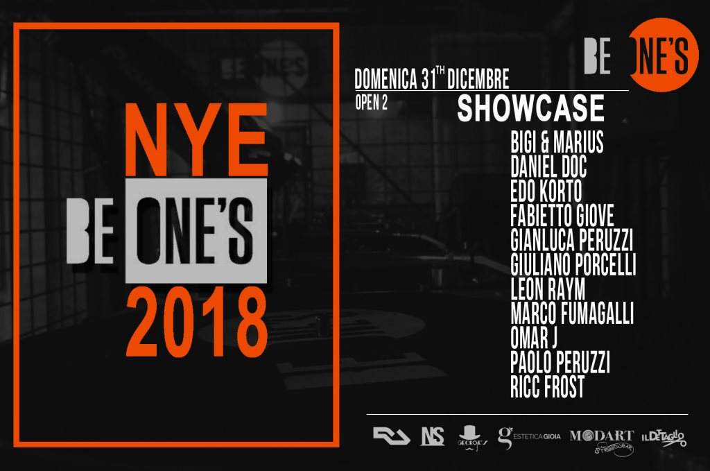 NYE 'BE One's' 2018 - フライヤー表