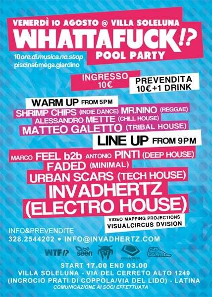 Whattafuck!?!? Pool Party 2012 - フライヤー裏