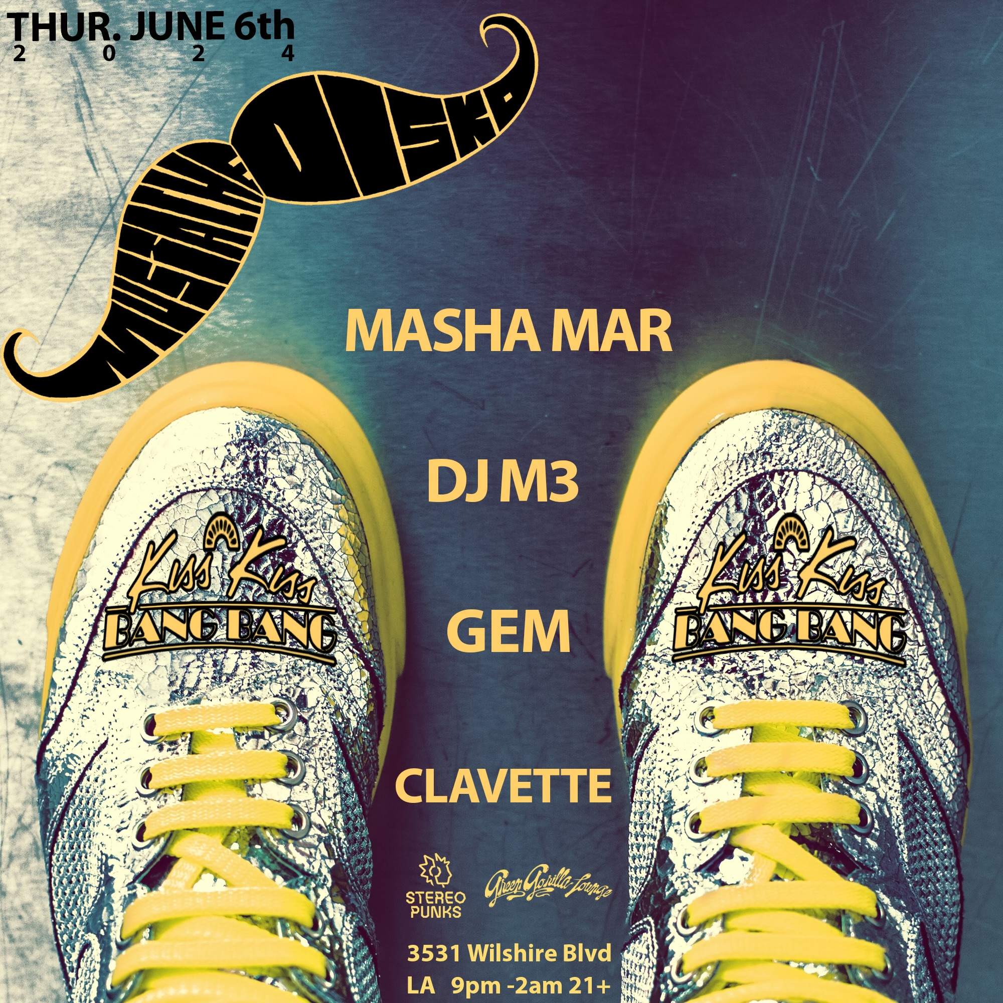 MUSTACHE DISKO presents Masha Mar - DJ M3 - GEM - clavette - Página frontal
