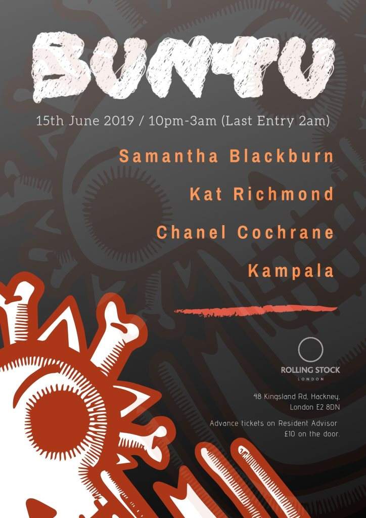 Buntu with Samantha Blackburn / Kat Richmond / Chanel Cochrane / Kampala - フライヤー表