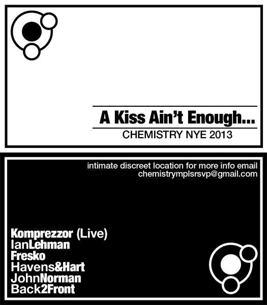 Chemistry presents Nye2013: A Kiss Ain't Enough - Página frontal