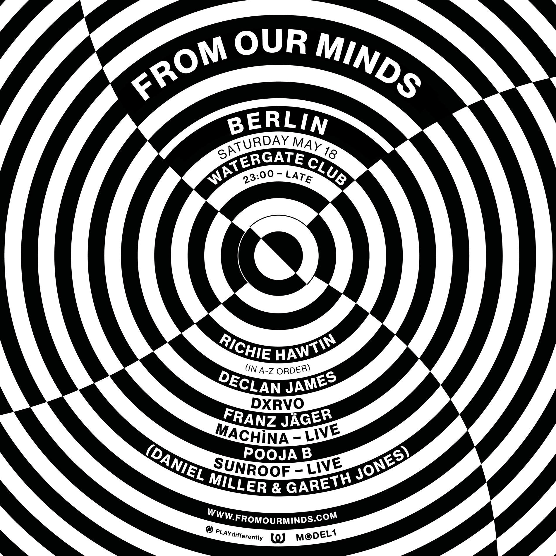 FROM OUR MINDS / Richie Hawtin - フライヤー裏
