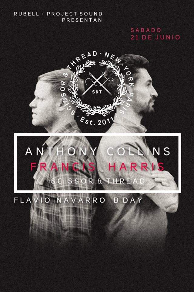 Flavio Navarro Bday ft Anthony Collins & Francis Harris - フライヤー表