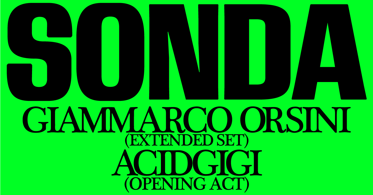 Sonda: Giammarco Orsini + Acidgigi - Página frontal