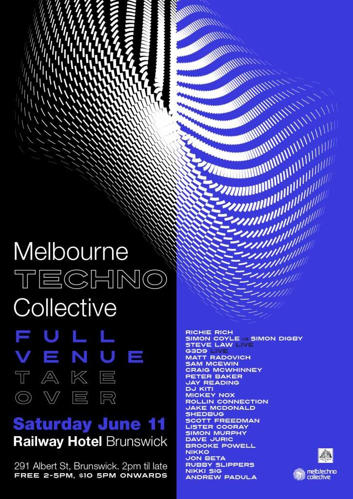 Melbourne Techno Collective - フライヤー表