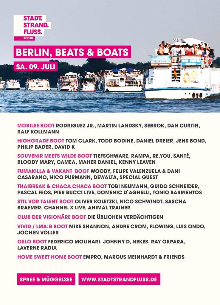 Berlin, Beats & Boats - Página frontal