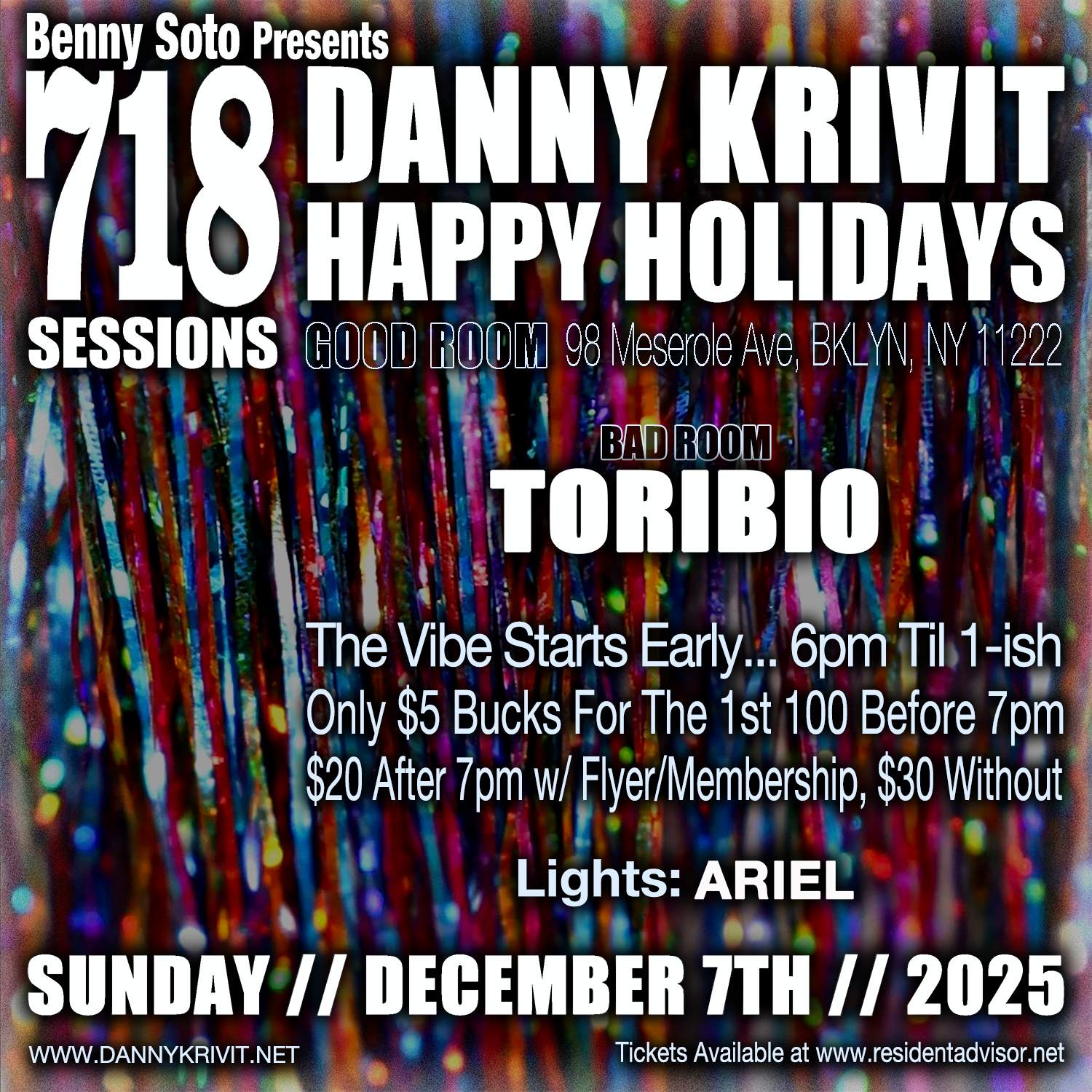 718 Sessions Holiday Party 2025 bij Good Room, New York City - Tickets