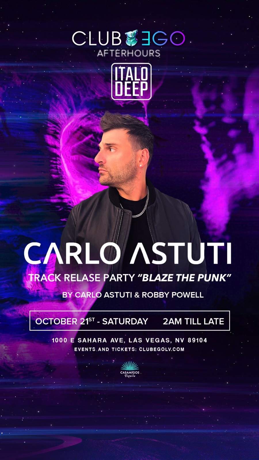 Club Ego Las Vegas presents Carlo Astuti (Italo Deep) - フライヤー裏