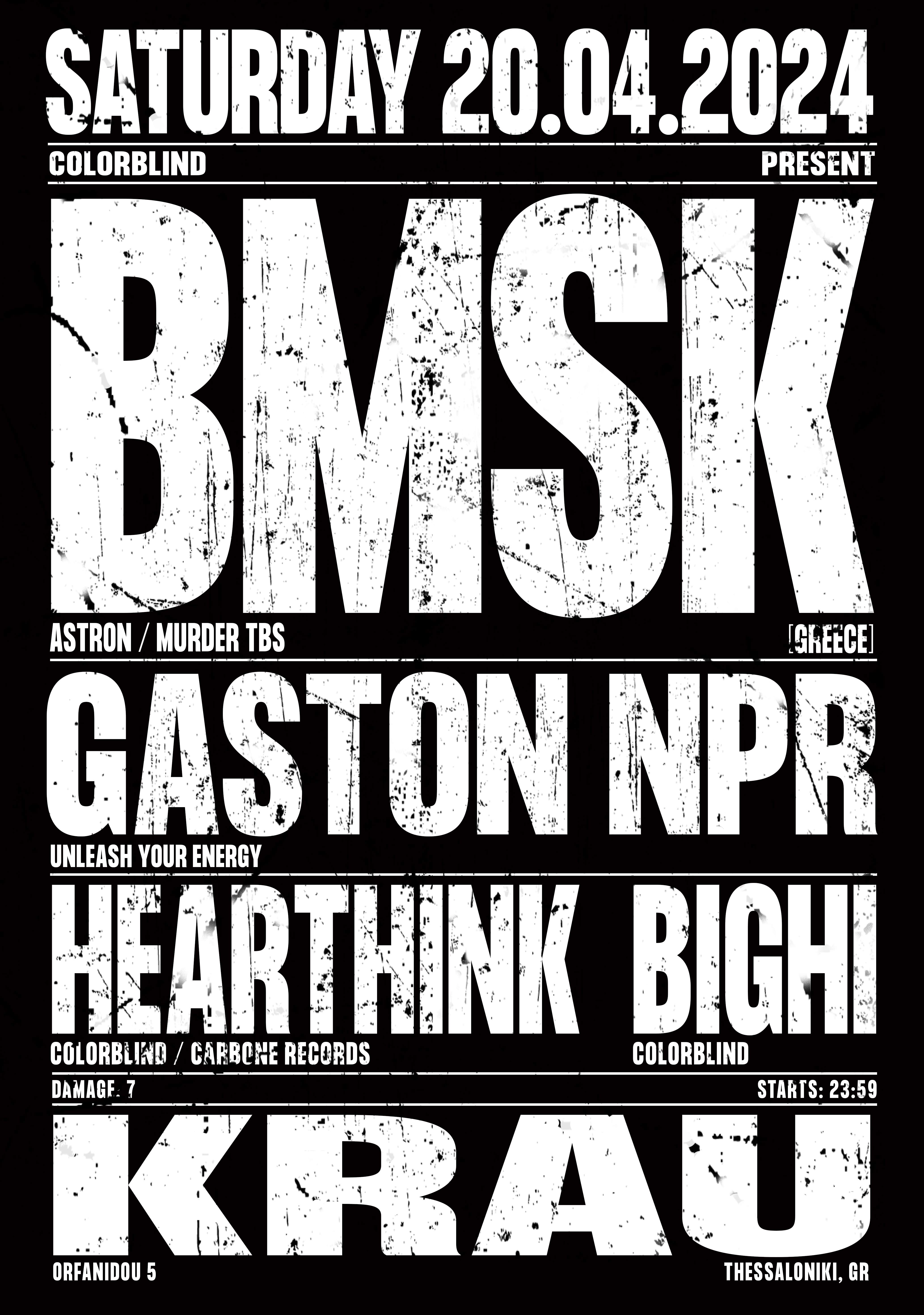 Colorblind x BMSK / Gaston Npr / Hearthink / Bighi at Krau - Página frontal