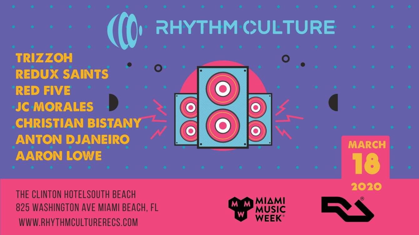 [CANCELLED] Rhythm Culture - Miami Music Week 2020 - フライヤー表