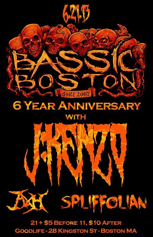 Bassic's 6th Anniversary with J:Kenzo, AxH, & Spliffolian - Página frontal