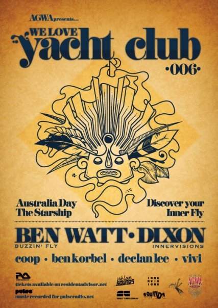 Ben Watt and Dixon We Love Agwa Yacht Club - Página frontal