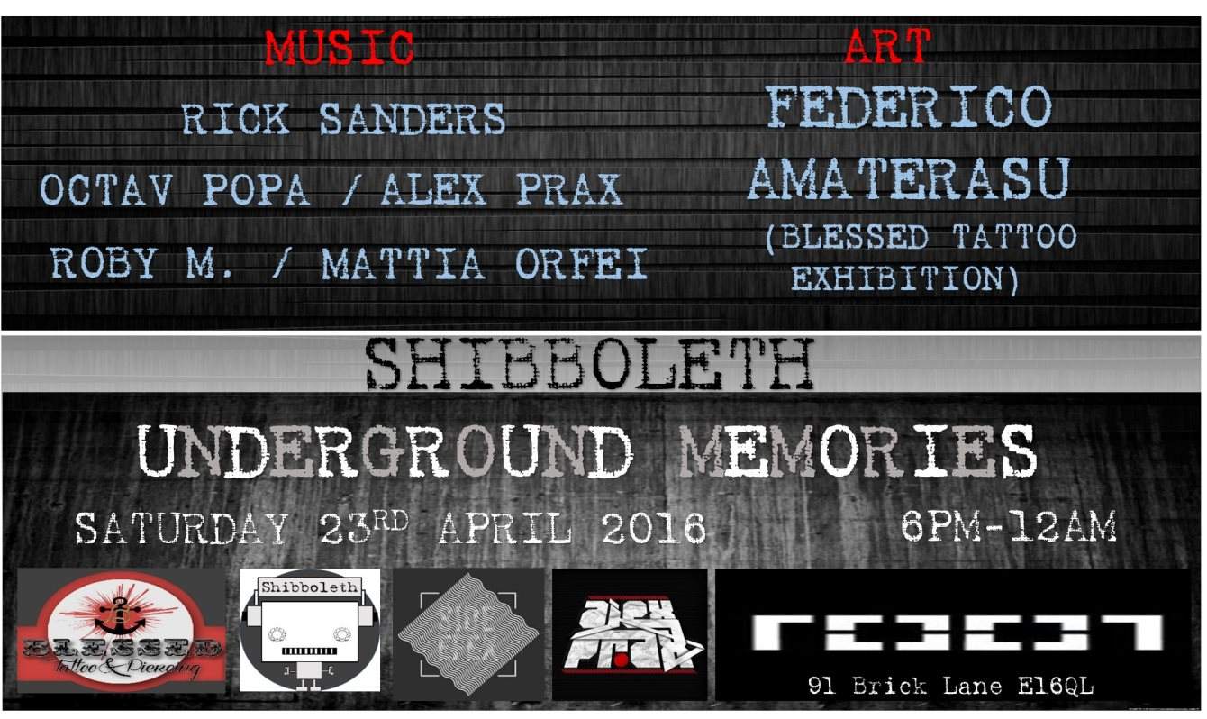Shibboleth - Underground Memories - フライヤー表