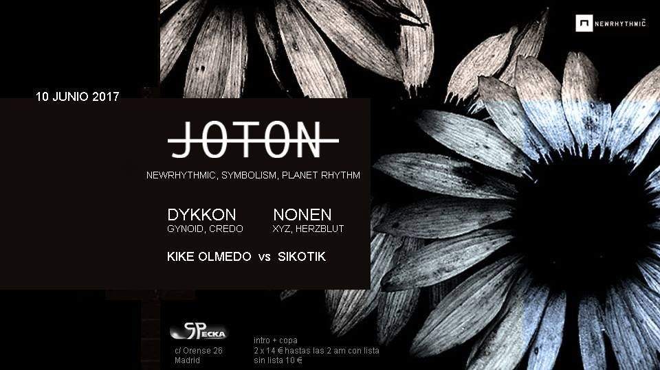 Joton + Dykkon + Nonen + Kike Olmedo vs Sikotik - フライヤー表