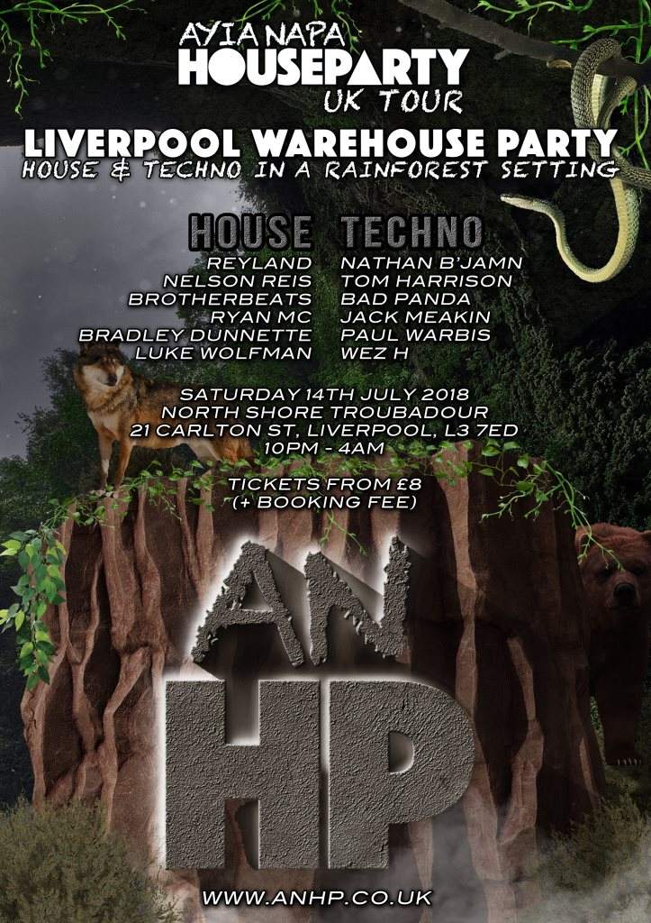 Ayia Napa House Party UK Tour- Liverpool - フライヤー裏