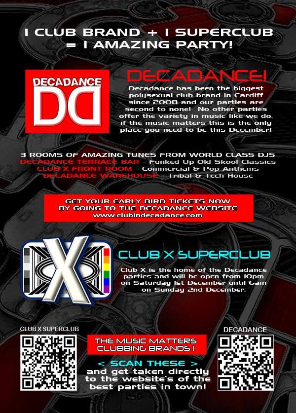 Decadance presents World Aids day Residents Special - フライヤー裏