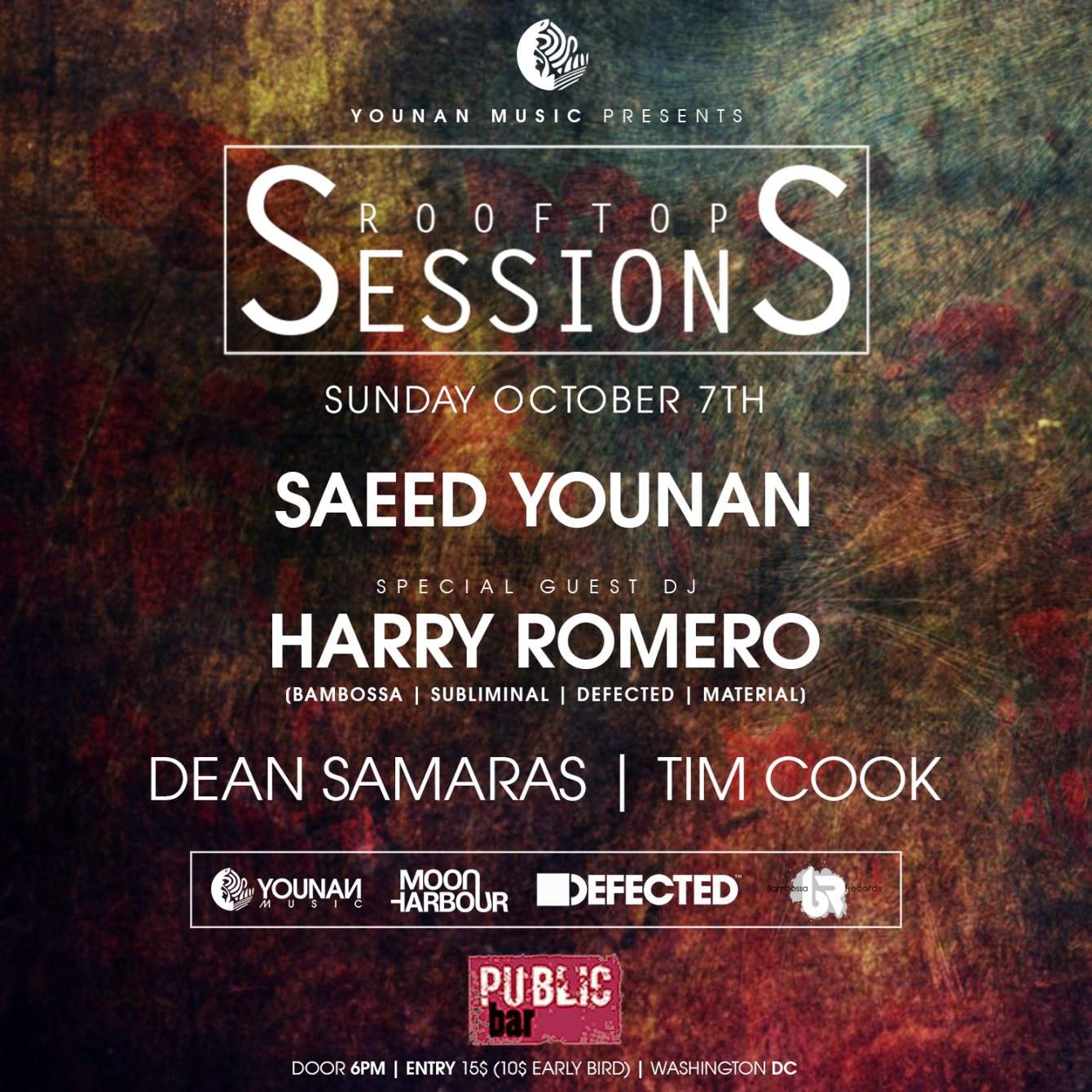 Younan Music Pres: Harry Romero, Saeed Younan - フライヤー表