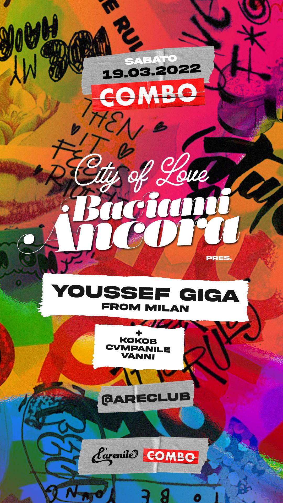 Baciami Ancora - Youssef Giga dj set - フライヤー表
