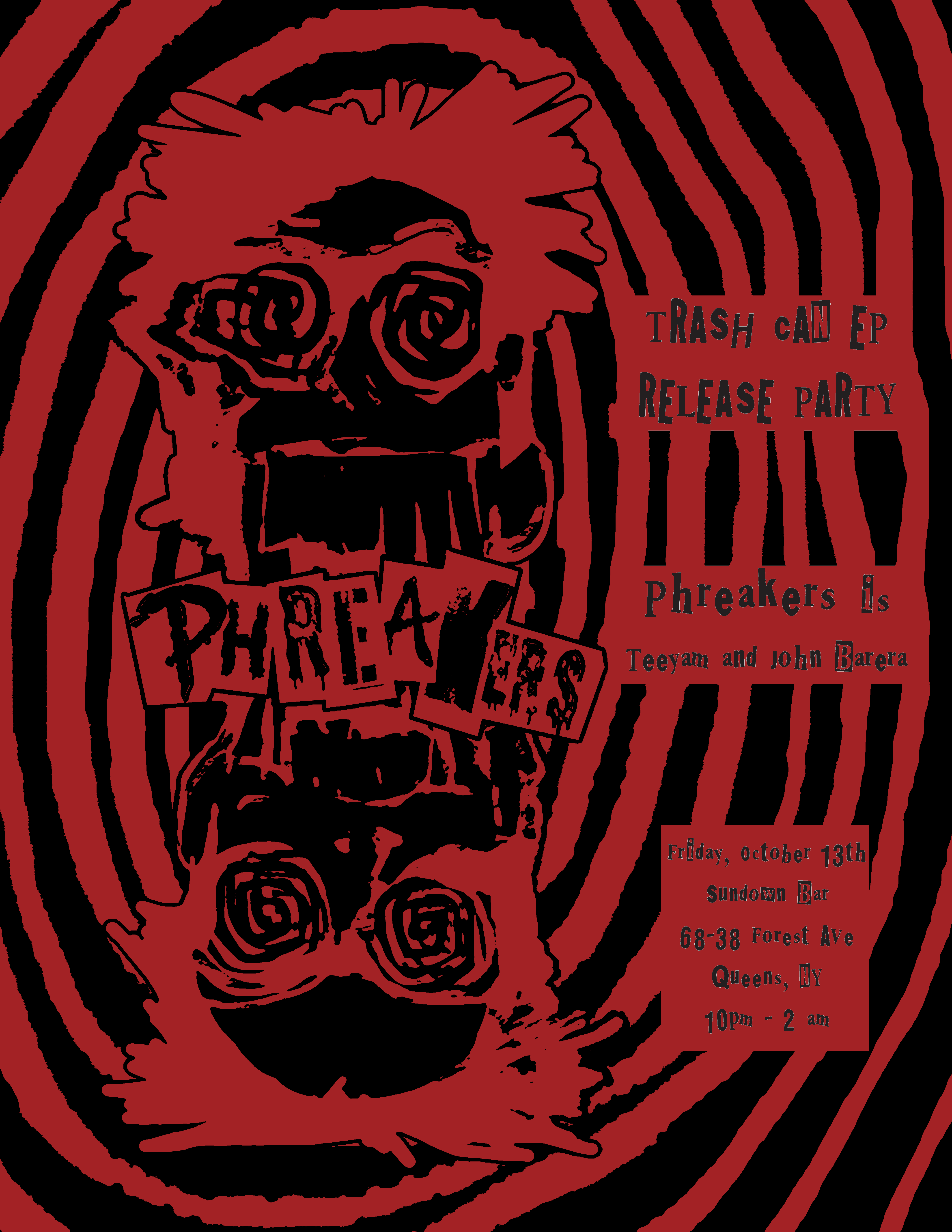 PHREAKERS - TRASH CAN EP (Release Party) - Página frontal