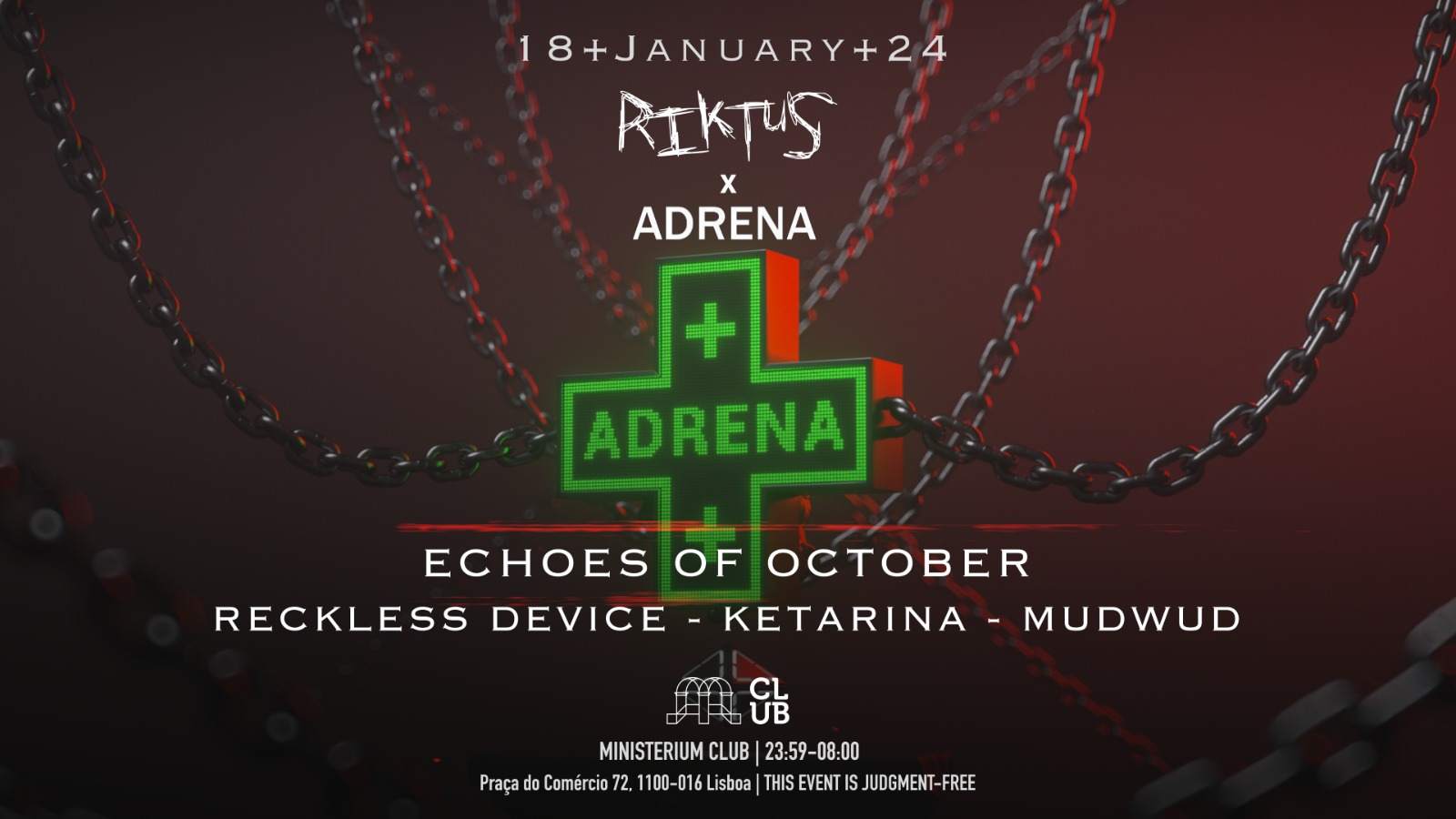 Riktus x Adrena with Echoes Of October, Mudwud, Ketarina - Página frontal