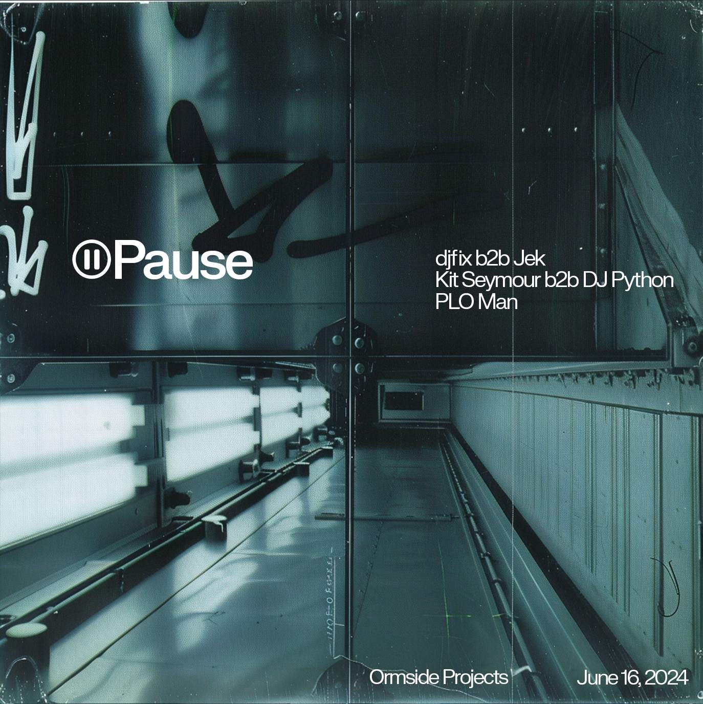 Pause ❘❘ : PLO Man, DJ Python & Kit Seymour, djfix & Jek - Página frontal