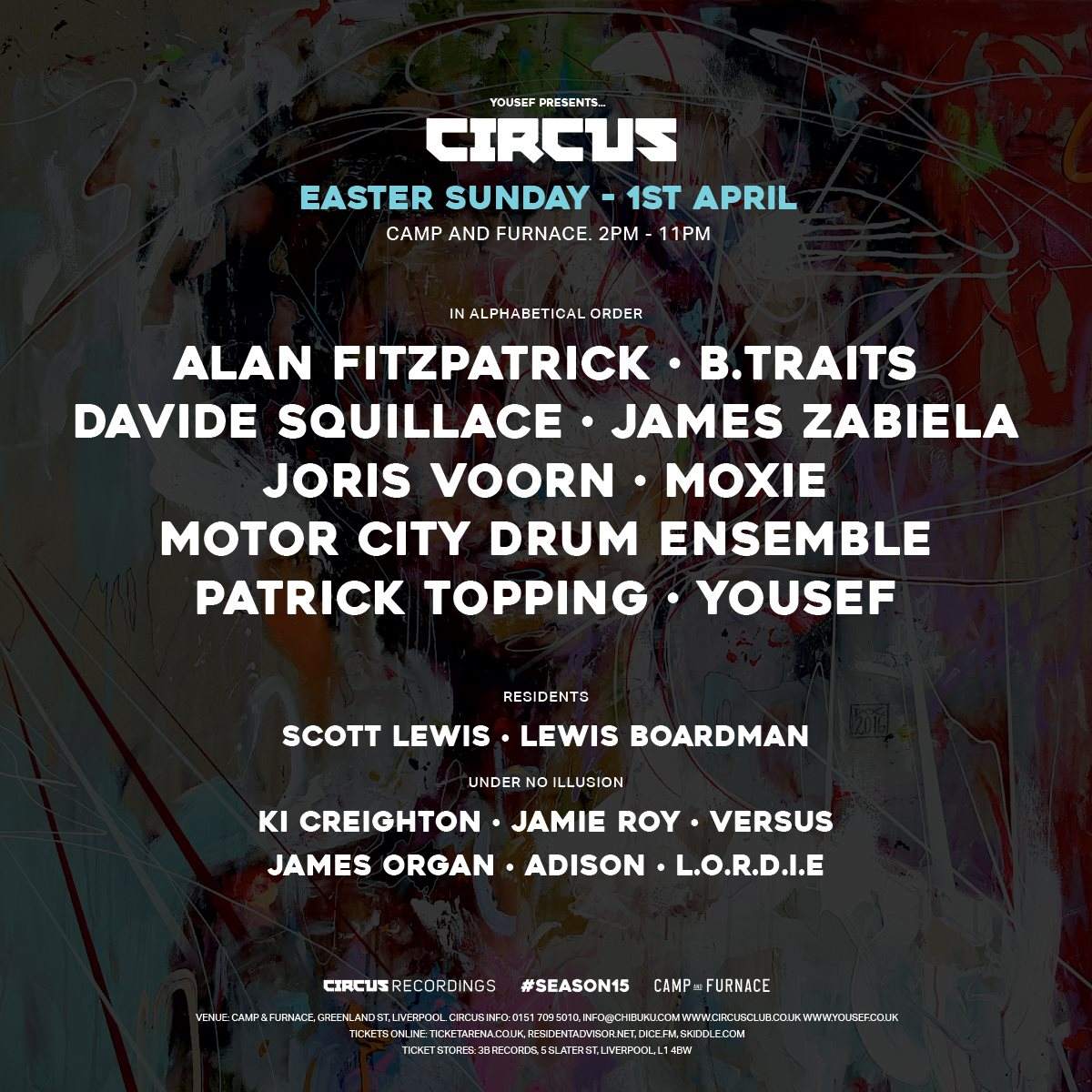 Yousef presents Circus Easter Sunday - フライヤー表
