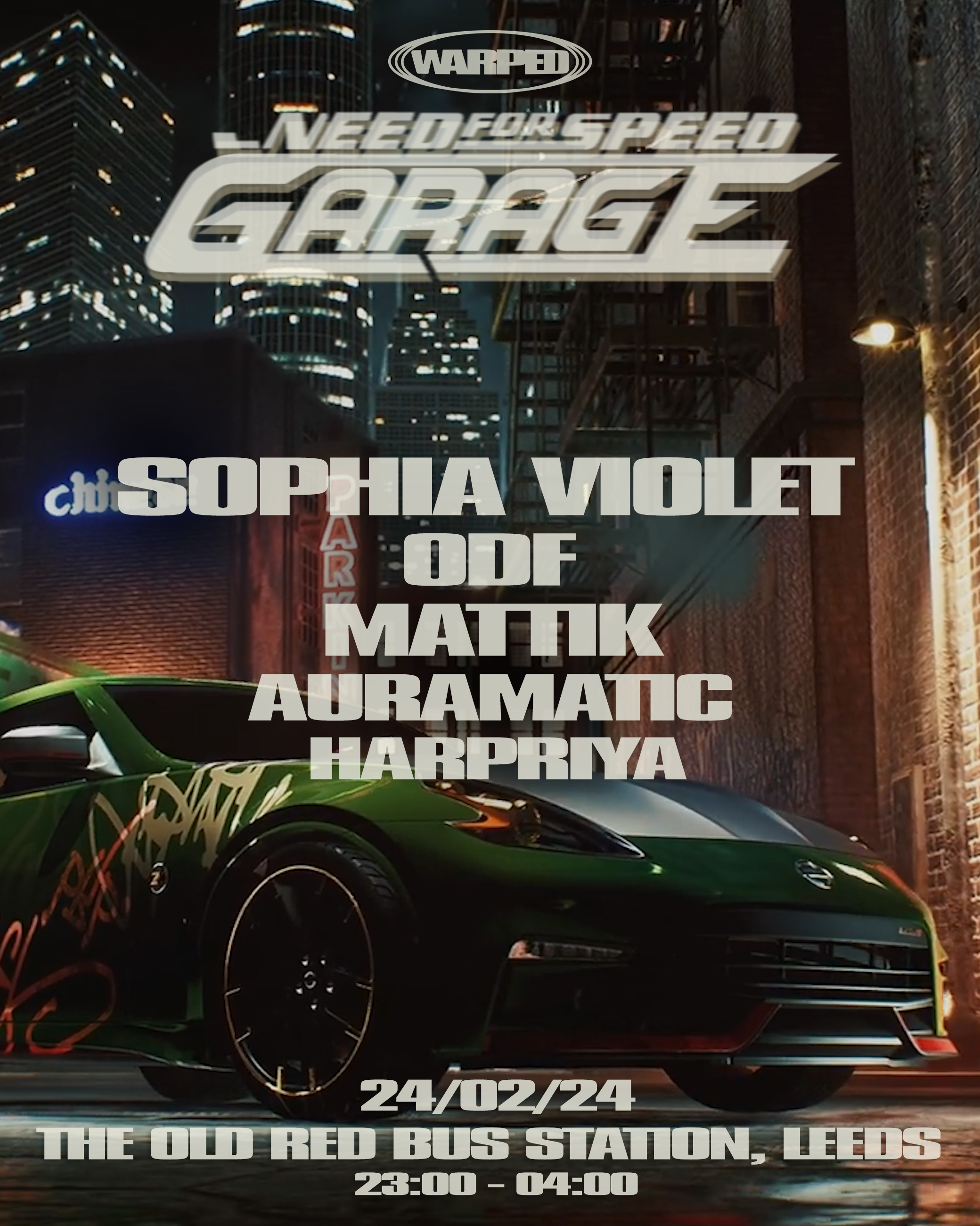 Need For Speed Garage - Sophia Violet, ODF, Mattik, Auramatic + more - フライヤー表