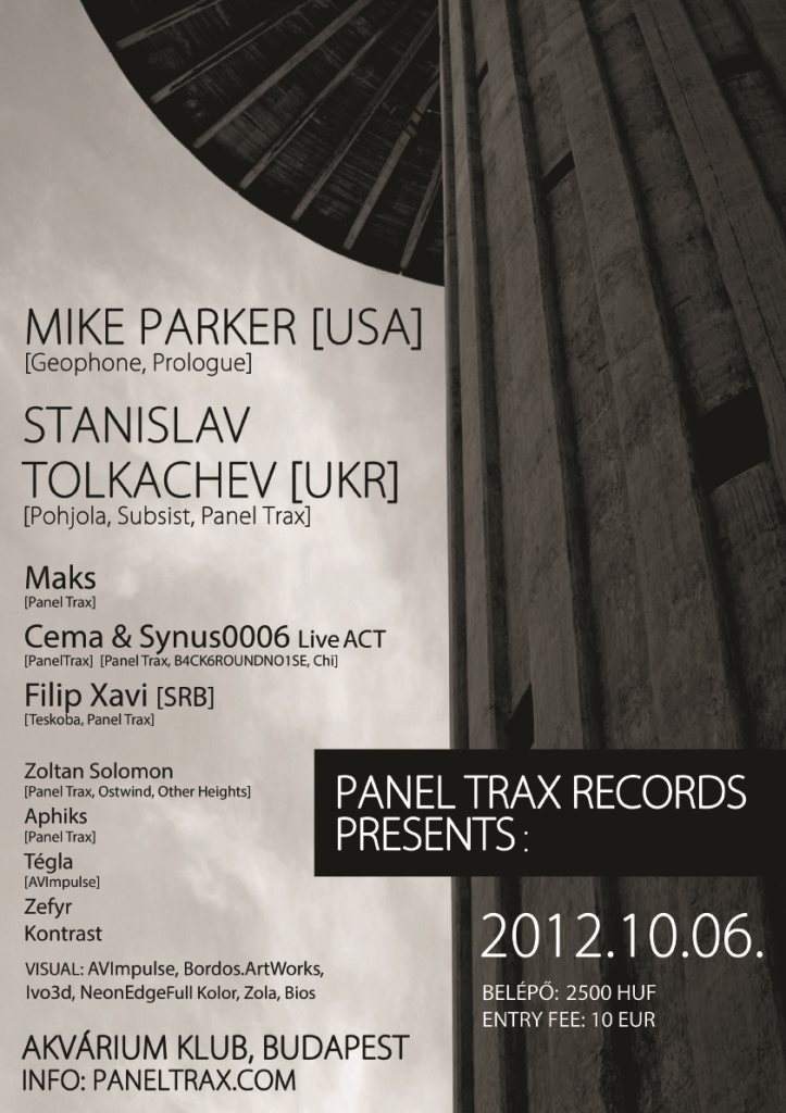 Panel Trax Records 3-Year Anniversary with Mike Parker and Stanislav Tolkachev - Página frontal