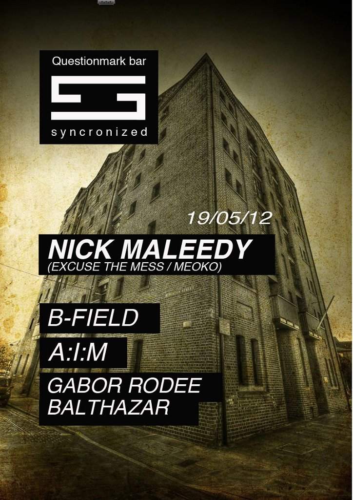 Syncronized with Nick Maleedy - フライヤー表