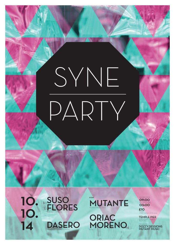 Syne Boat Party - フライヤー表