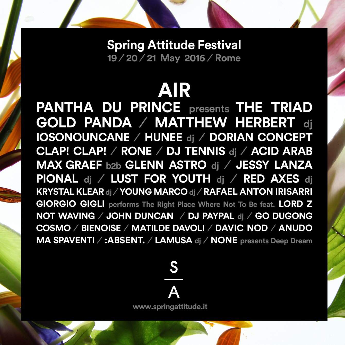 Spring Attitude Festival 2016 - Página frontal