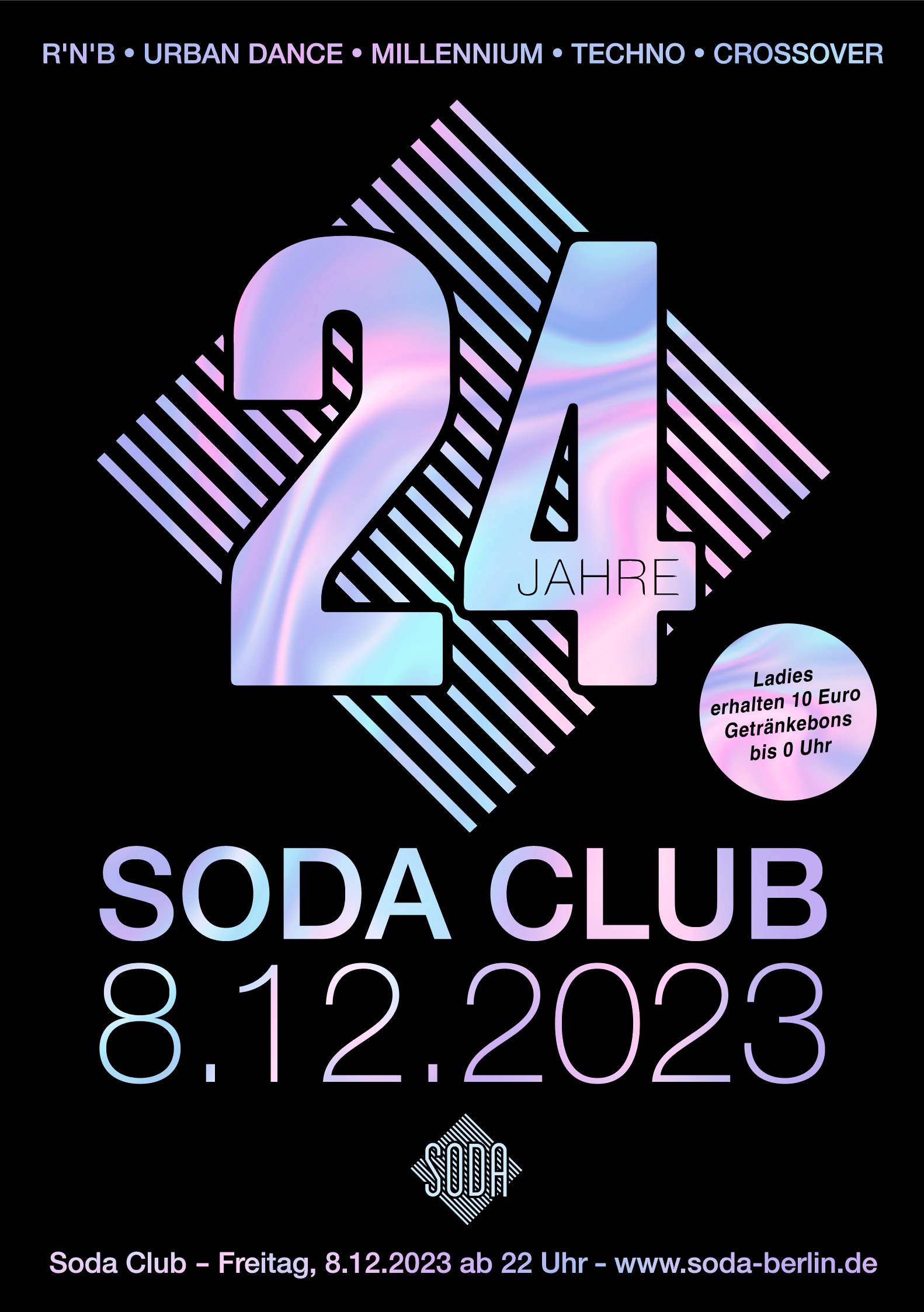 24 years Soda Club - フライヤー表