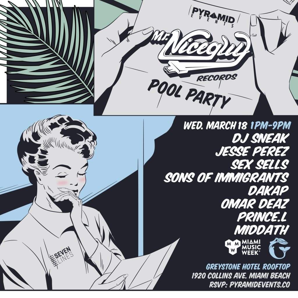 MMW - Mr. Nice Guy Records Rooftop Pool Jam - フライヤー表