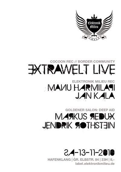 Elektronik Milieu presents: Extrawelt Live - Página trasera