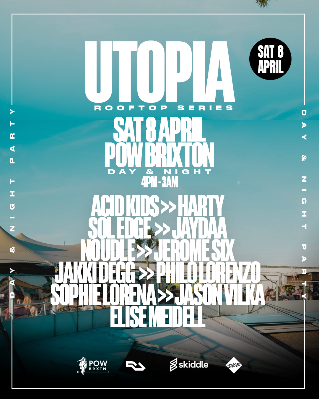 UTOPIA: Rooftop Party - House and Garage Special - フライヤー裏