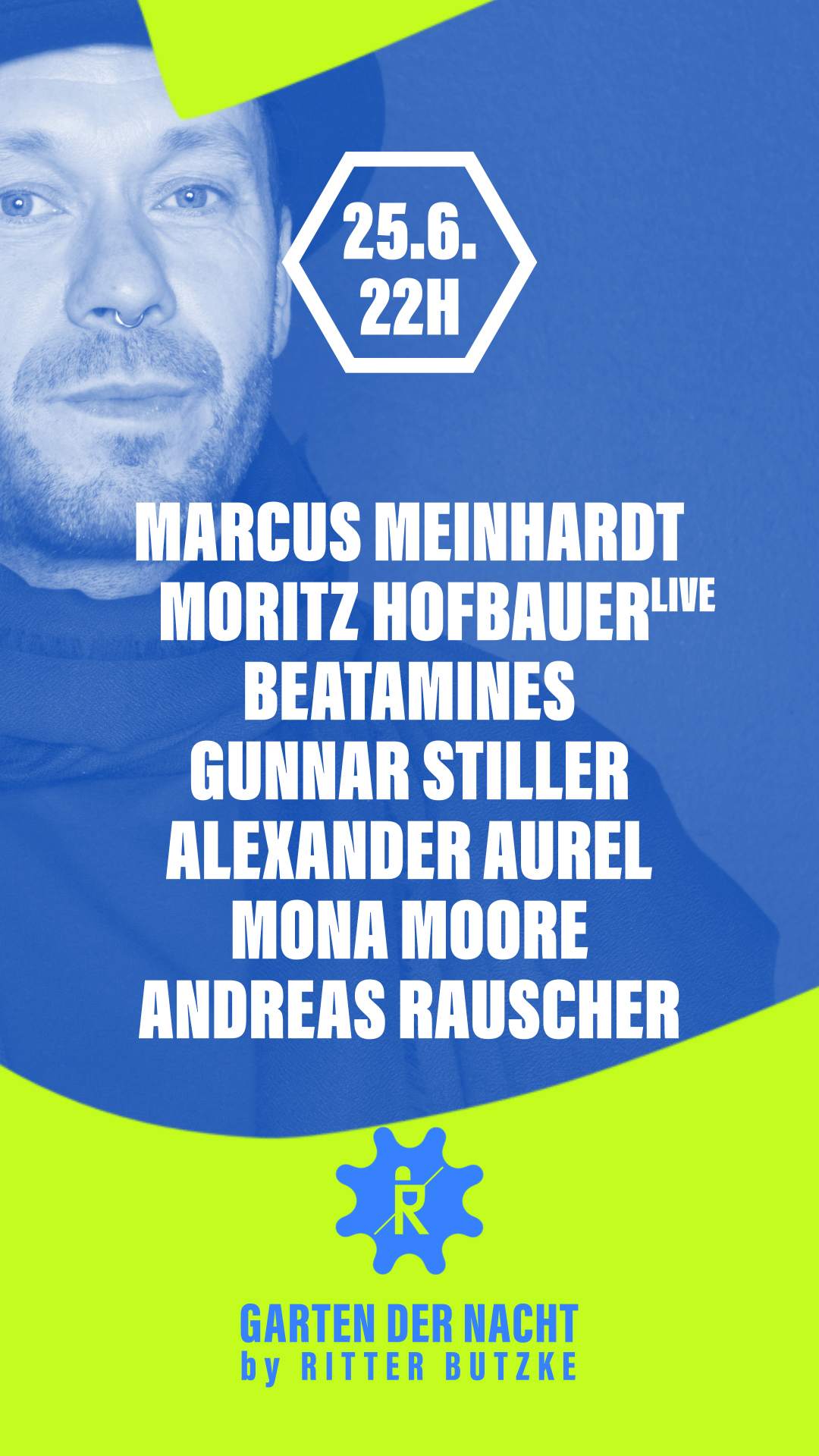 Marcus Meinhardt & Moritz Hofbauer (live) at Garten der Nacht - フライヤー裏