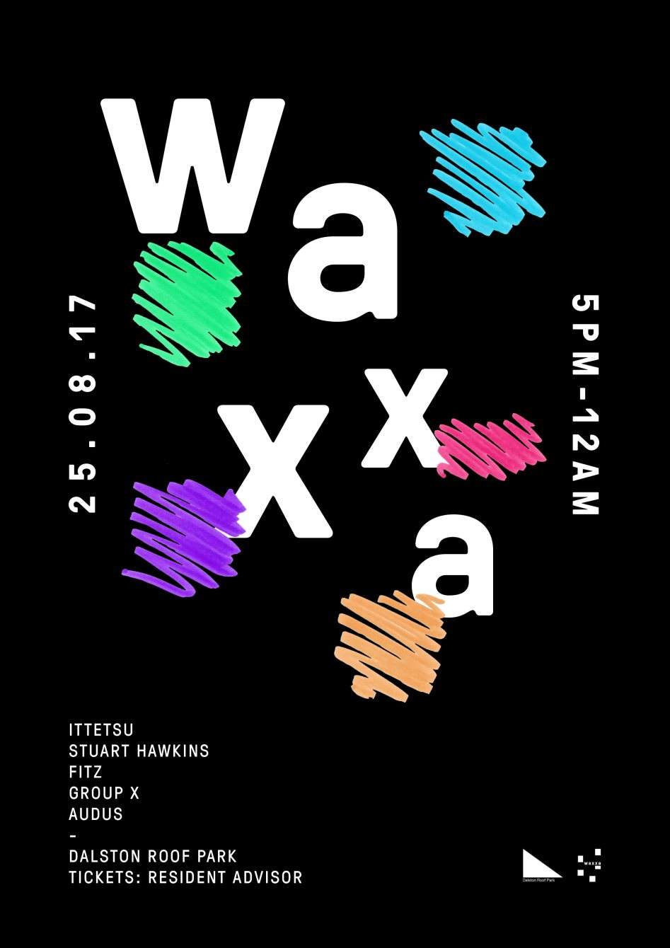 Waxxa - Rooftop Terrace Party with Ittetsu & Stuart Hawkins - フライヤー表