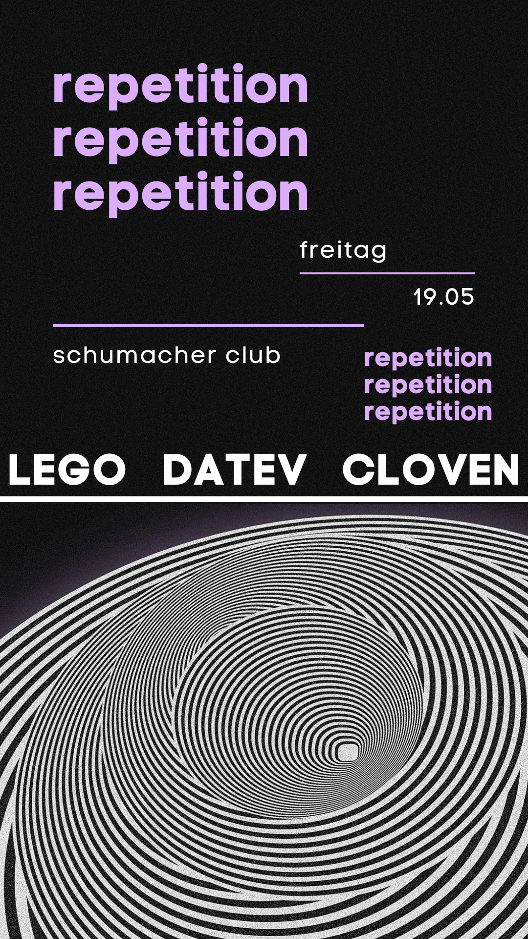 Repetition with lego (Parabel), Cloven & DATEV - フライヤー裏