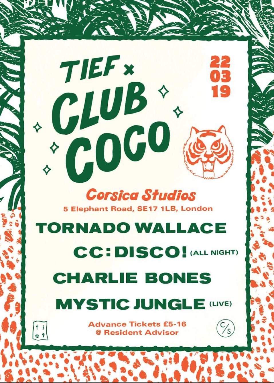 Tief X Club Coco with Tornado Wallace, CC:Disco, Mystic Jungle & Charlie Bones - Página trasera