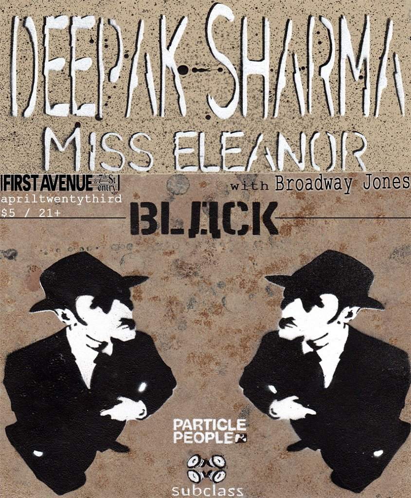 Particle People Mpls present: Black feat: Deepak Sharma and Miss Elanor - Página frontal