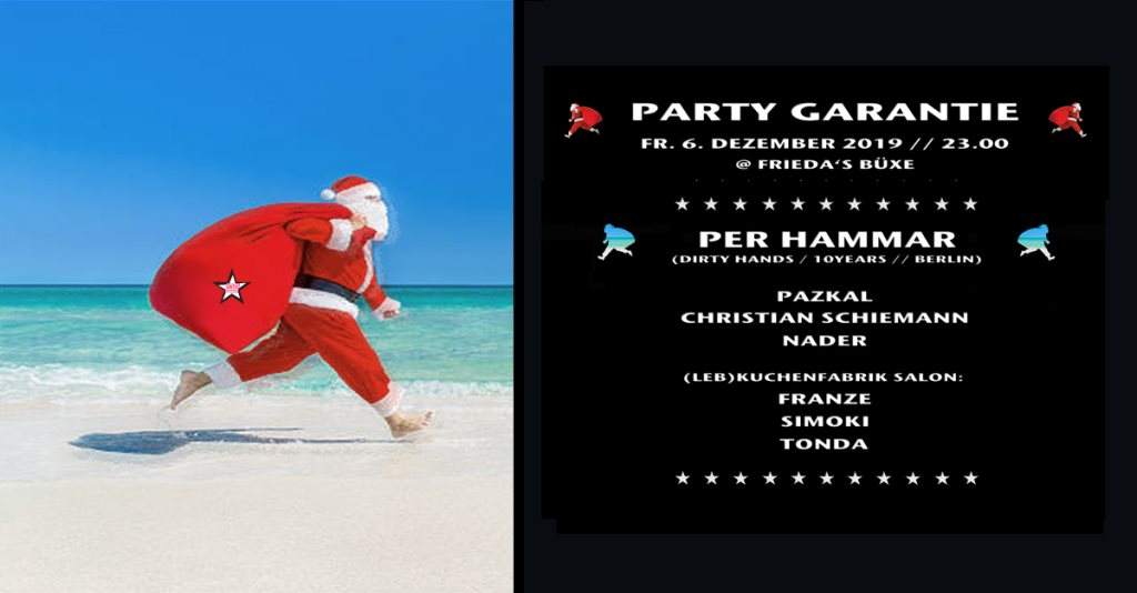 Party Garantie - Página frontal
