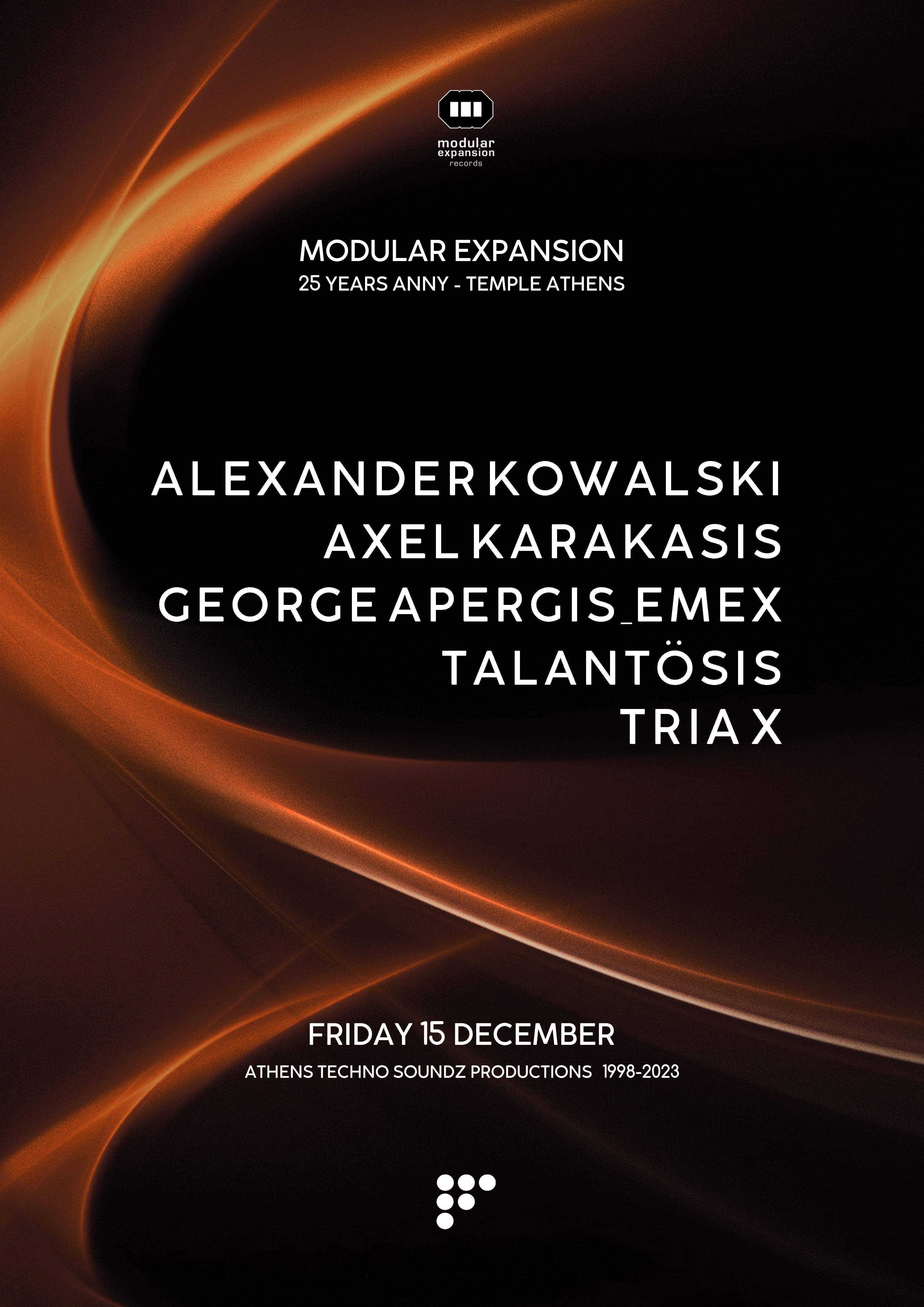 Modular Expansion 25 Years with Alexander Kowalski, Axel Karakasis, George Apergis - フライヤー裏