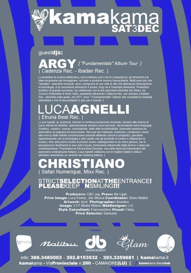 Argy, Luca Agnelli, Christiano - Página frontal