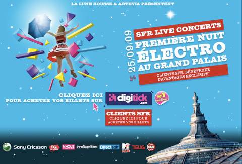 Sfr Live Concerts presents Premiere Nuit Electro - フライヤー表