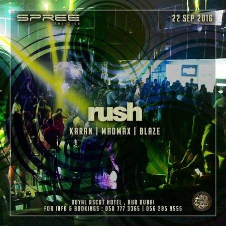 Rush Thursdays - Spree The Club - フライヤー裏