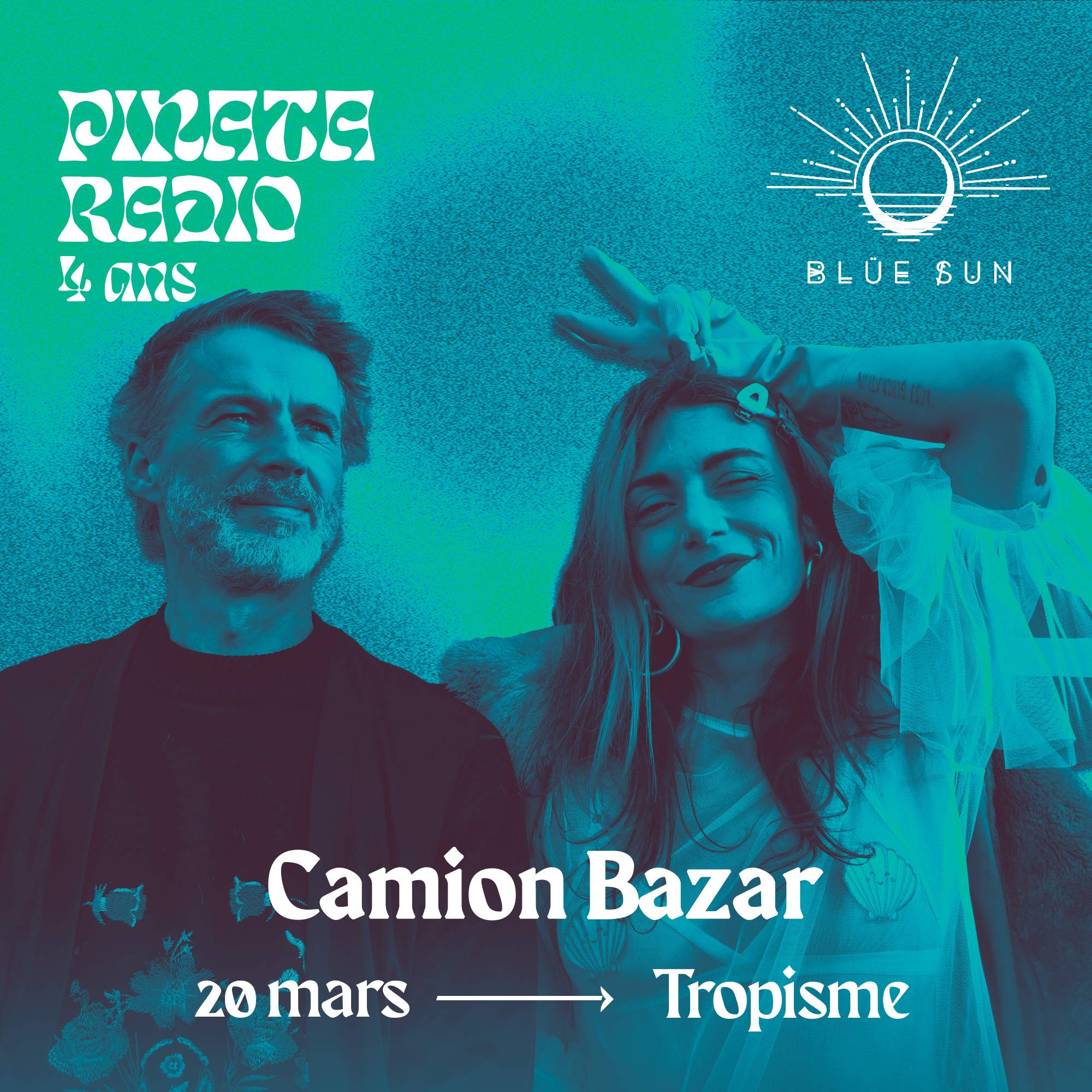 Blue Sun x Piñata Radio 4 ans: Camion Bazar, LB aka LABAT, Maraboutage - フライヤー裏