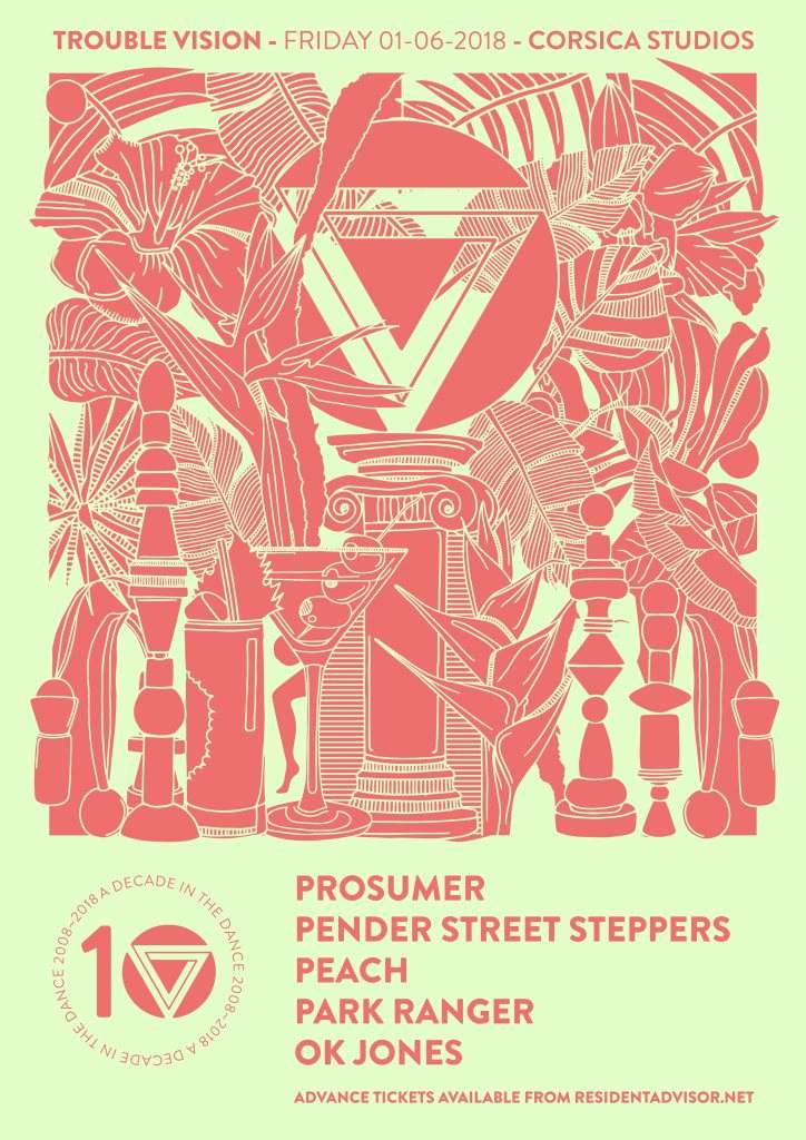 Trouble Vision with Prosumer, Pender Street Steppers & Peach - Página trasera